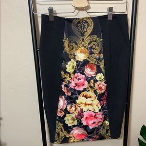 ASOS floral pencil skirt